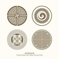 Vektor Koreanisch traditionell Muster Design Elemente