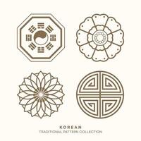 Vektor Koreanisch traditionell Muster Design Elemente