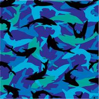 överlappande hajar bakgrundsmönster vektor