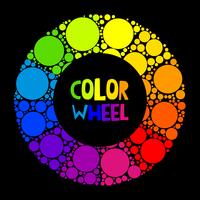 Färghjul eller färgcirkel på svart bakgrund