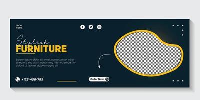 möbler sociala medier facebook omslag mall vektor