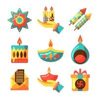 Diwali Icon Set vektor