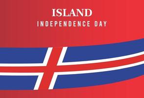 glad självständighetsdag på ön. mall vektor