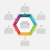 Infografik-Hintergrundvorlage für die Visualisierung von Geschäftsdaten vektor