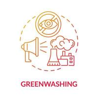 Symbol für Greenwashing-Gradientenkonzept vektor