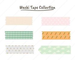 süße Washi Tape Kollektion in Pastellfarben vektor