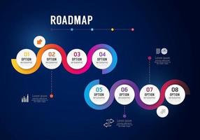 Infografiken Roadmap Konzept Design Optionen Banner. vektor