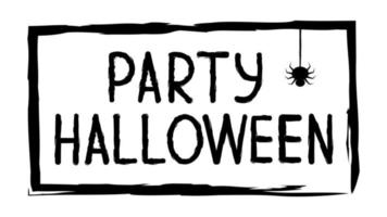 Textbanner mit der Aufschrift. fröhliche halloweenparty vektor