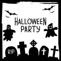 halloween party einladungen oder grußkarten banner halloween vektor