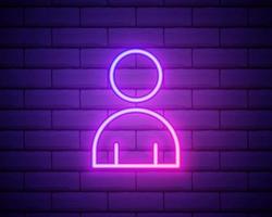 männliche Silhouette Neonlicht-Symbol. Herren WC Tür leuchtendes Schild vektor