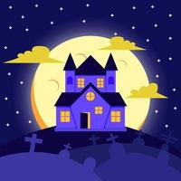 Happy Halloween Poster, Dark Castle Konzept Horror vektor