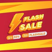 Vorlage für Flash-Sale-Angebotsbanner-Werbeaktion vektor