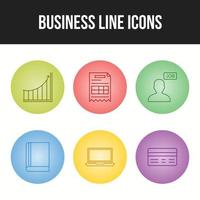 Schönes 6-Icon-Paket mit Business-Vektorsymbolen vektor