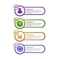 cirkel gradient infographic formgivningsmall vektor