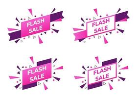 Flash Sale Promotion Abzeichen Sammlung vektor