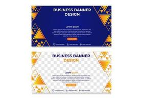 abstrakte Dreieck-Gradienten-Business-Banner-Design-Vorlage vektor