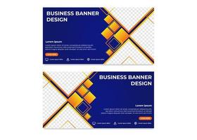 Rechteckige Gradienten-Business-Banner-Design-Vorlage vektor