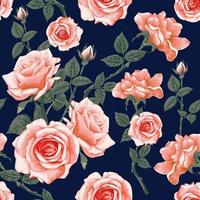 nahtlose Muster floral rosa Rose Blumen Vintage abstrakten Hintergrund. vektor