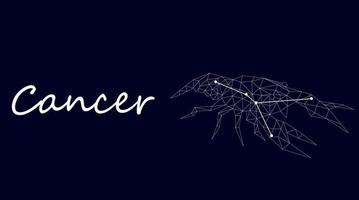 cancer stjärntecken konstellation vektor horoskop tecken