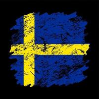 Schweden Flagge Grunge Pinsel Hintergrund vektor