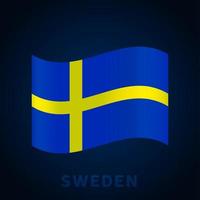 Schweden-Wellen-Vektor-Flagge vektor