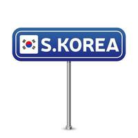 Südkorea-Straßenschild. vektor