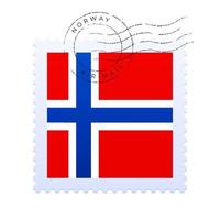 Norwegen briefmarke. vektor