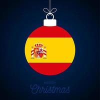 Weihnachtskugel des neuen Jahres mit Spanien-Flagge. vektor