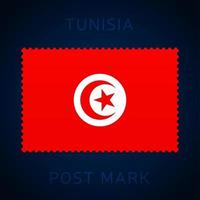 tunesien briefmarke. vektor
