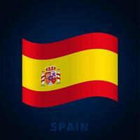 Spanien-Welle-Vektor-Flag. vektor