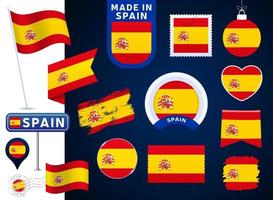 Spanien Flagge Vektor-Sammlung. vektor