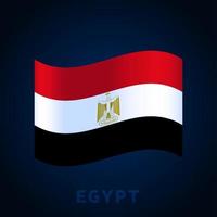 ägypten wellenvektorflagge vektor