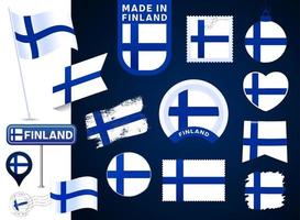 Finlands flaggvektorsamling vektor