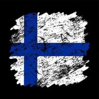 Finnland Flagge Grunge Pinsel Hintergrund vektor
