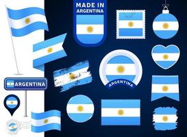 Argentinien Flagge Vektor-Sammlung. vektor