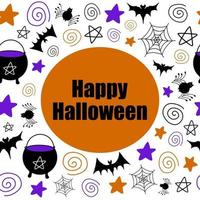 Halloween-Vektor-Clipart-Banner und Gruß-Design vektor