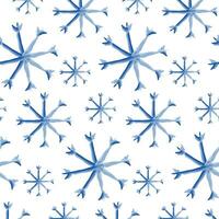 nahtlos Muster von Hand gezeichnet Schneeflocken im modisch Blau. Design Konzept zum Verpackung oder Hintergrund vektor