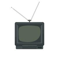 årgång TV 90s illustration platt vektor isolerat på vit bakgrund. element för historia av TV begrepp och värld tv dag