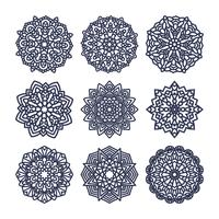 Satz von Mandalas Indische Hochzeitsmeditation vektor