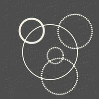 runden Kreis gestalten Symbol minimalistisch Grafik einfarbig Poster Vorlage vektor