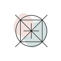 ethnisch Grafik gestalten Symbol Silhouette Talisman gestalten Gekritzel abstrakt Symbol vektor