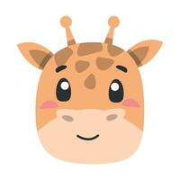 süß Tier Giraffe Symbol, eben Illustration zum Ihre Design eben Stil vektor