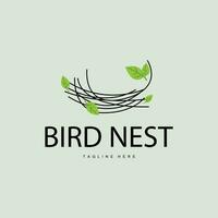 Vogel Nest Logo, einfach Vogel Haus Illustration Schablone Design Vektor