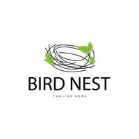 Vogel Nest Logo, einfach Vogel Haus Illustration Schablone Design Vektor