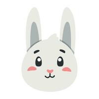söt djur- kanin, hare ikon, platt illustration för din design platt stil vektor