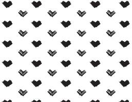 Muster schwarz Herz Flecken skizzieren auf ein transparent Hintergrund, schwarz geometrisch Element gezeichnet durch Hand. modern abstrakt Design zum drucken und Textil- vektor