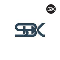 brev sbk monogram logotyp design vektor