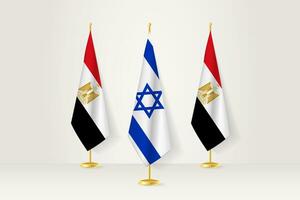 Treffen Konzept zwischen Israel und Ägypten. vektor