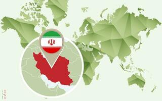 Infografik zum Iran, detailliert Karte von ich rannte mit Flagge. vektor