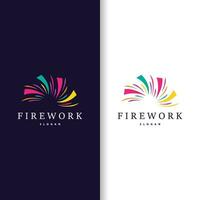 Feuerwerk Logo, modern abstrakt Design einfach bunt Funke, Vektor Vorlage Illustration